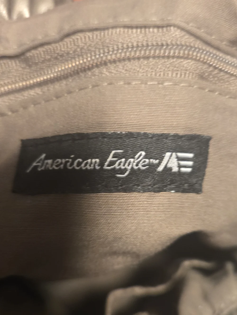 American Eagle Metallic Gray Bow-Accent Women's Shoulder Bag